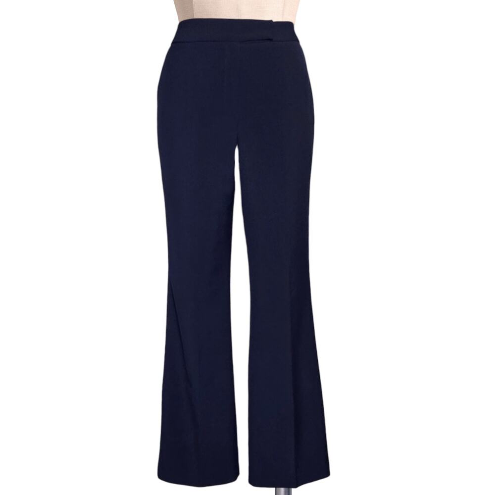 SIGNATURE By Larry Levine High Waist Professional Dark Navy Blue Trouser Pants 6
